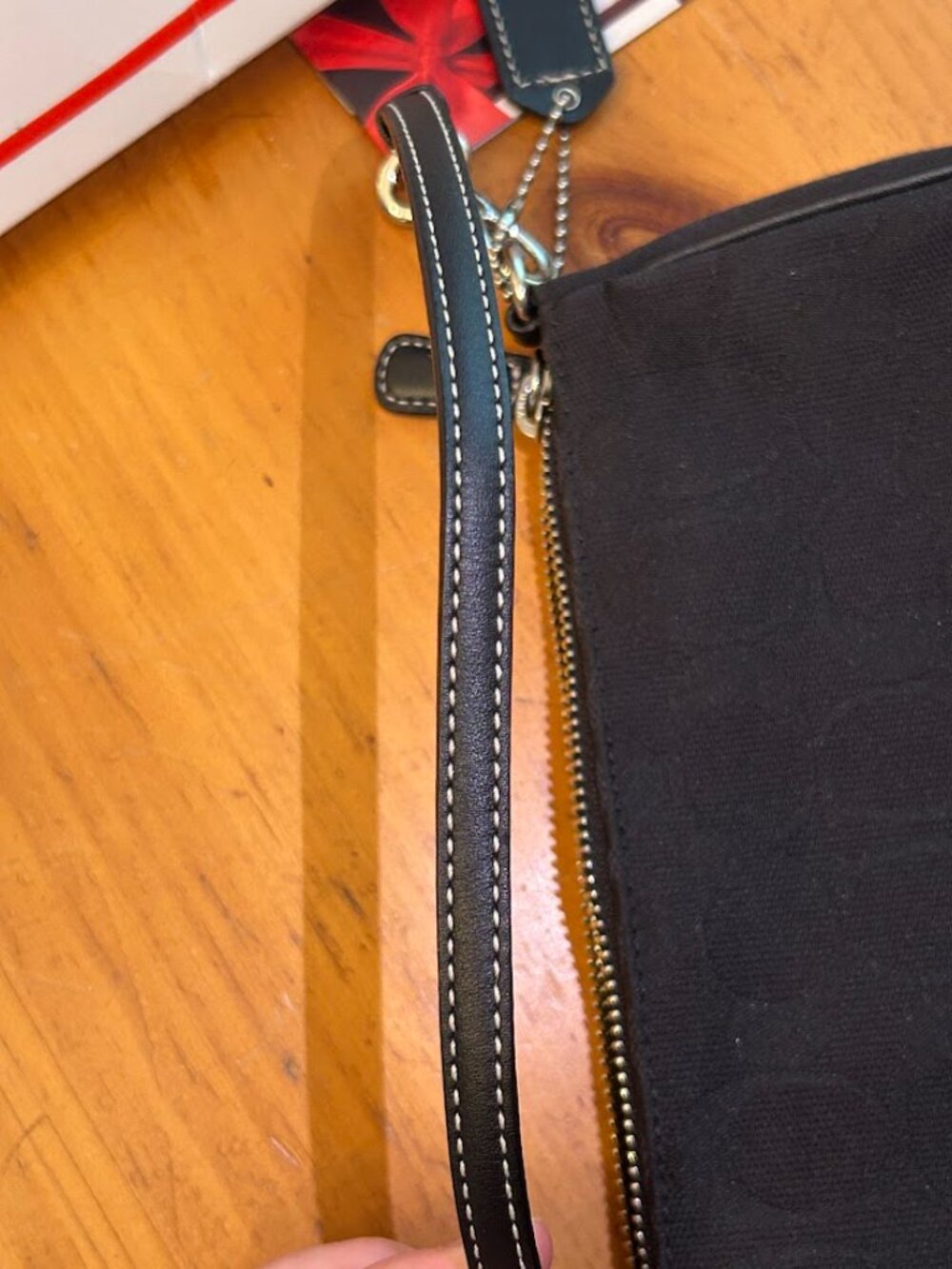 Vintage Archival Coach Black Monogram Demi Pouch 6094 Y2K Baguette - Picture 7 of 8